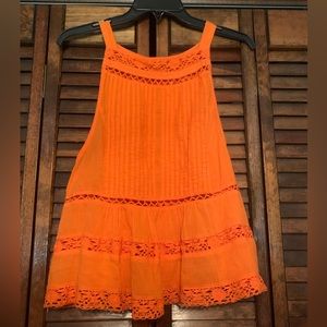 Free People tank top with back button detail